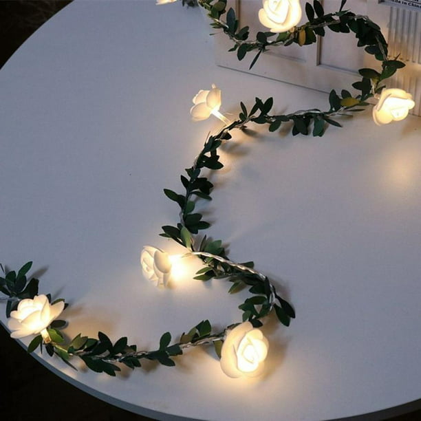 10/20/40 LEDs Rose Flower Fairy String Lights Battery Powered Garland Decoration